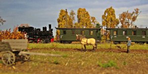 Herbstlandschaft und Strecke