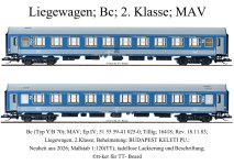 Tillig; 161418; Bc; Liegewagen; 2. Klasse; MAV; Ep.IV.jpg