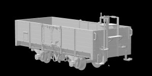 TTm - Güterwagen 99-01-95 / SHE 292 im Zustand als Schlackewagen vor 1983, Holztüren