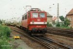 Lok 109 048 des GB Traktion Halle P mit Leerzug Lr 31906 aus Halle bei der Einfahrt in den Bahnh.JPG